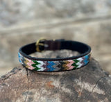 Tribal Maasai Beaded Leather Dog Collar - Maasai Chief