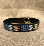 Tribal Maasai Beaded Leather Dog Collar - Maasai Chief