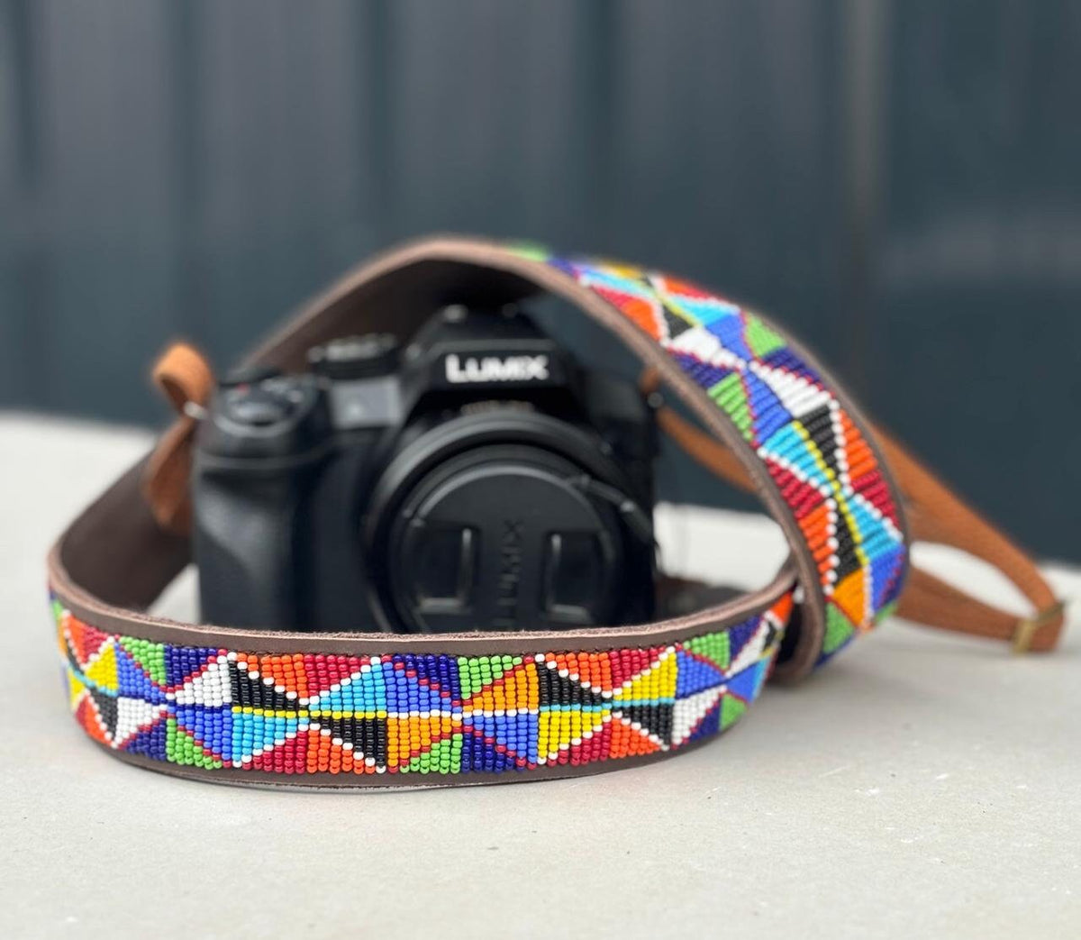Custom Leather Camera Strap,Beaded Camera Strap,DSLR Strap, Nikon camera,Canon Camera,Personalized Camera Strap,Camera Strap, Gift for him - Maasai Chief