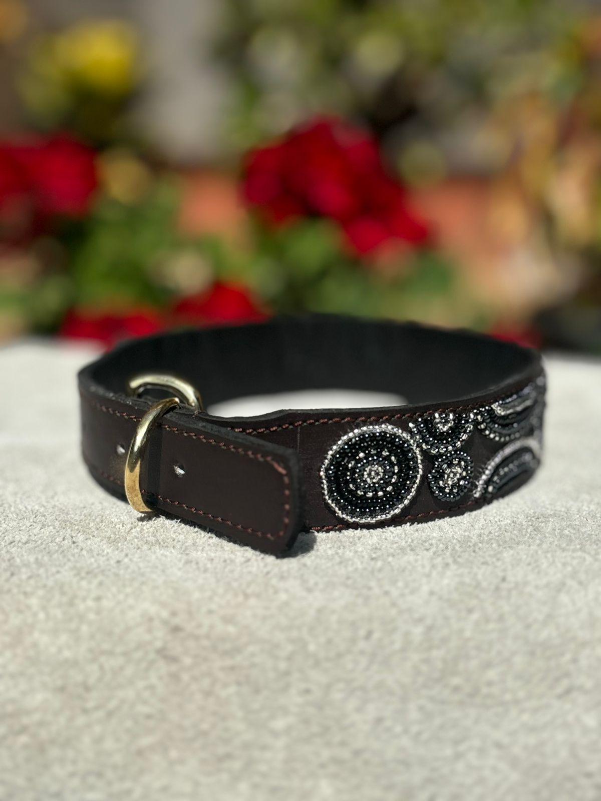 Dog Collar, Leather Dog Collar, Beaded Dog Collar , Masai, Dog collar leather, Pet Gift, Personalized Dog Collar,  African Dog Collar, - Maasai Chief