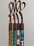 Beaded Leather Camera Strap - Maasai Chief