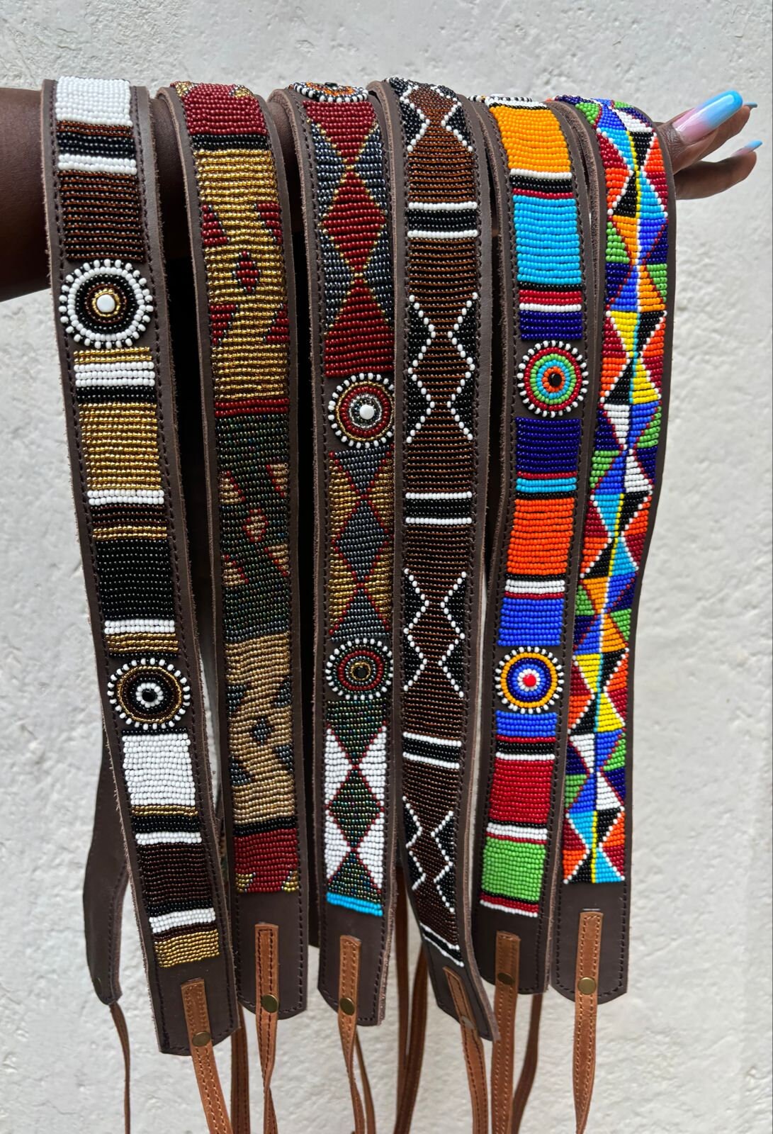 Custom Leather Camera Strap,Beaded Camera Strap,DSLR Strap, Nikon camera,Canon Camera,Personalized Camera Strap,Camera Strap, Gift for him - Maasai Chief