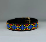 Colorful  Maasai Beaded Leather Dog Collar (c) - Maasai Chief