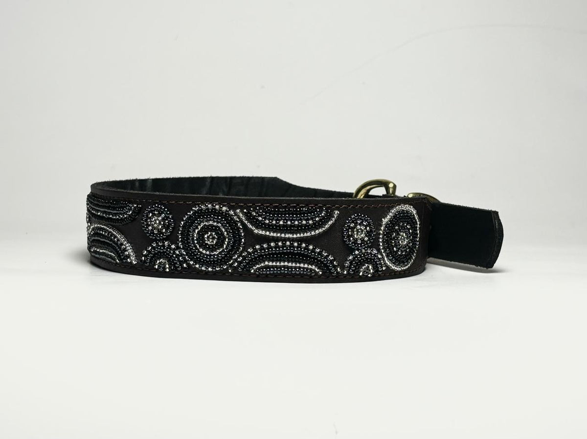 Dog Collar, Leather Dog Collar, Beaded Dog Collar , Masai, Dog collar leather, Pet Gift, Personalized Dog Collar,  African Dog Collar, - Maasai Chief