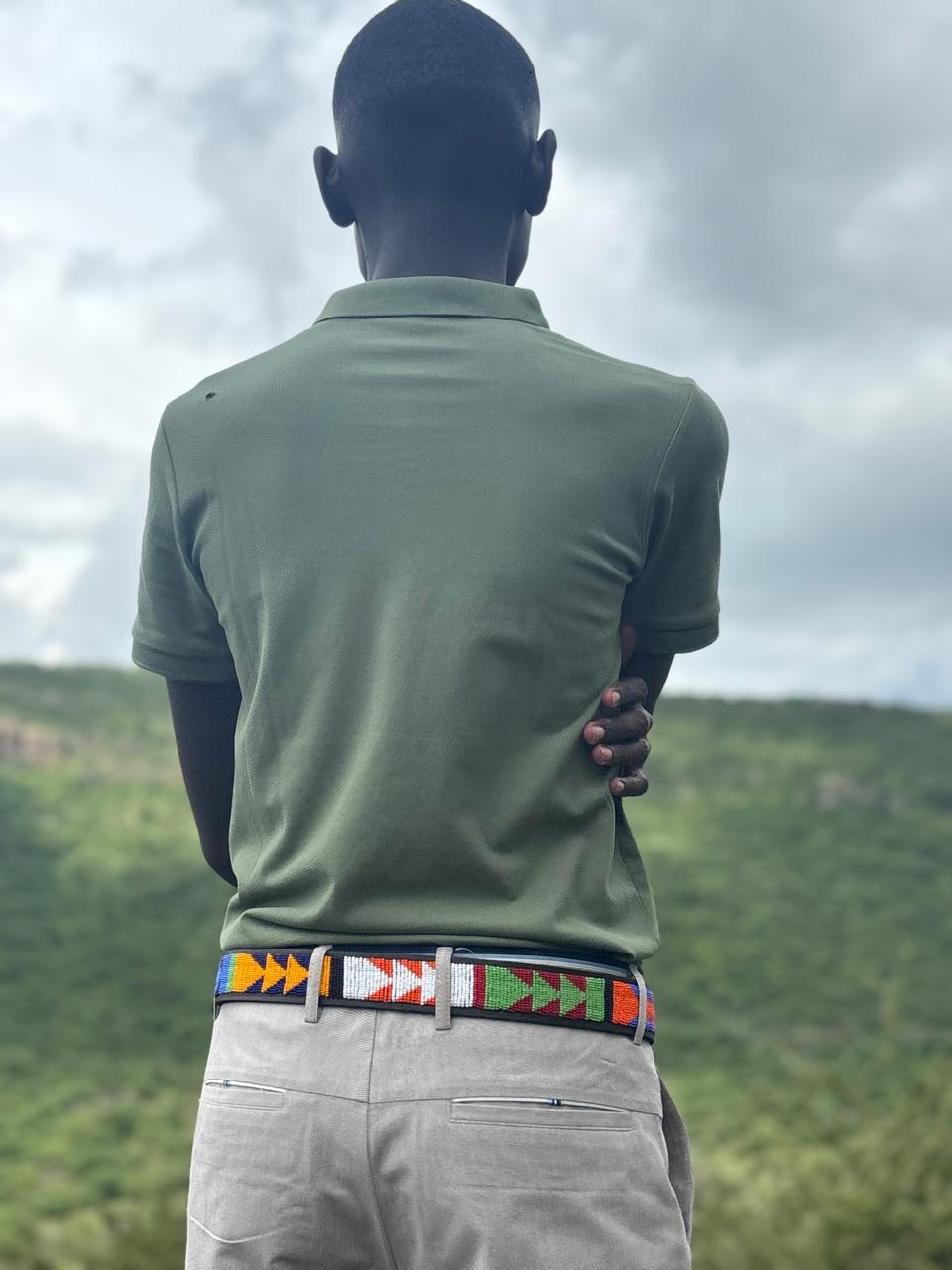 MAASAI ARROWS: Handmade Maasai Beaded Leather Belt – African Tribal Belt for Men & Women – Boho Ethnic Style