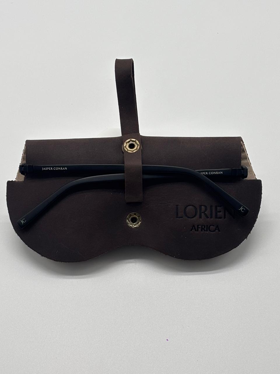 Handmade Leather Beaded Clip-On Sunglasses Case - Maasai Chief
