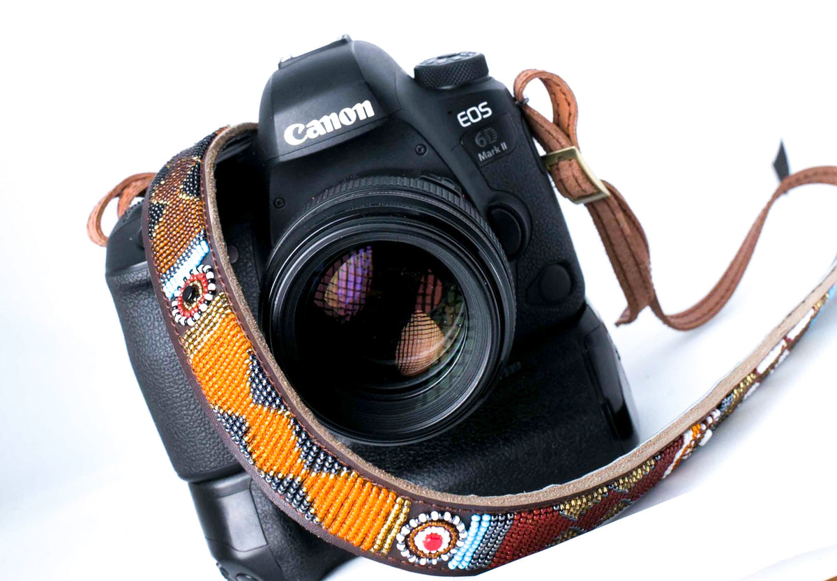 Custom Leather Camera Strap,Beaded Camera Strap,DSLR Strap, Nikon camera,Canon Camera,Personalized Camera Strap,Camera Strap, Gift for him