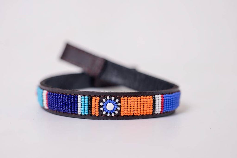 Browband,Leather beaded Horse Browband, Maasai browband