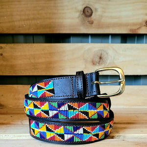 Maasai Beaded leather belt - Maasai Chief