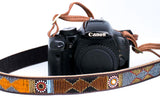 Beaded Leather Camera Strap - Maasai Chief