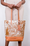 Women Leather Tote Bag - Maasai Chief