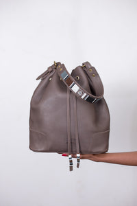 Women Leather Bucket Bag - Maasai Chief