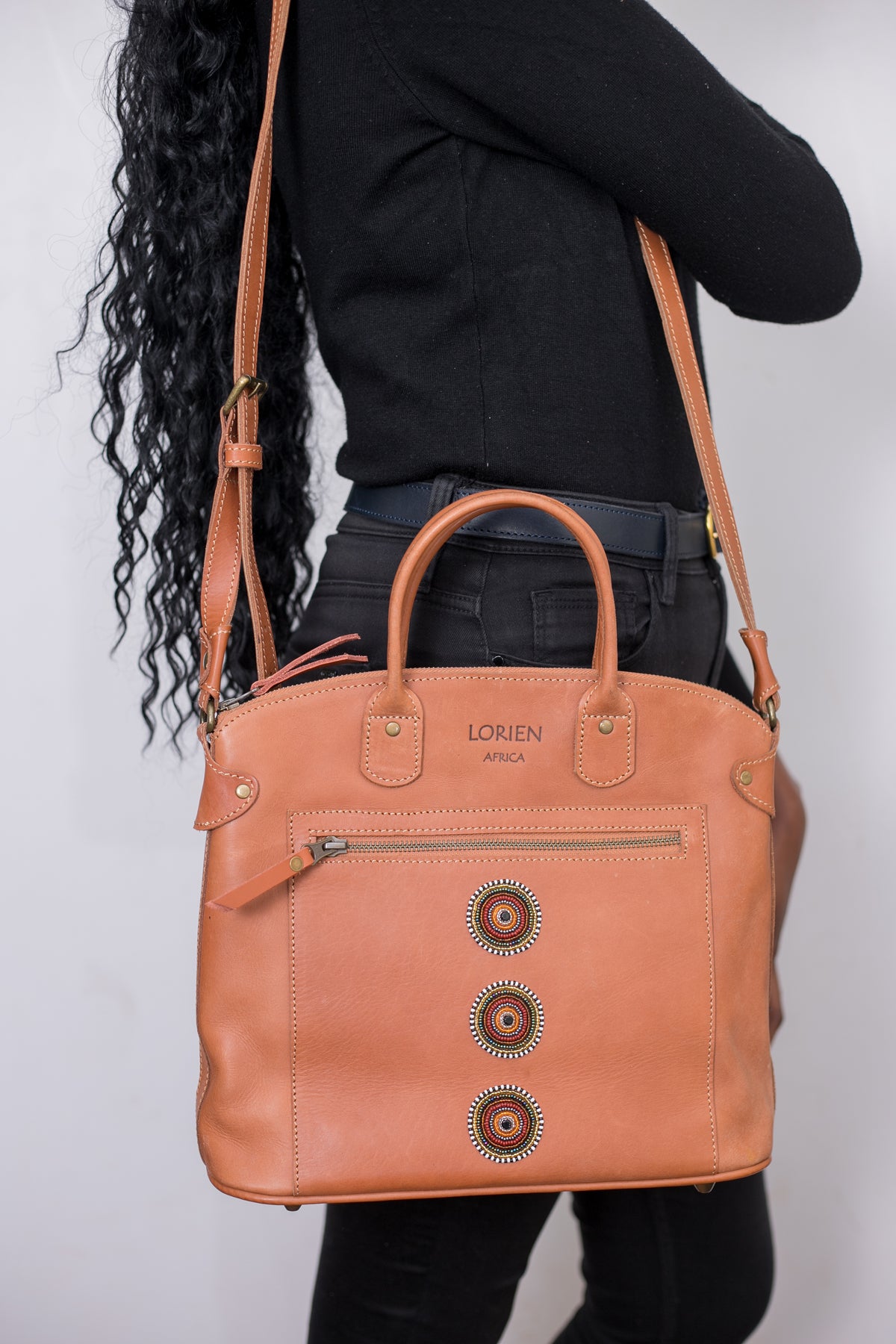 Magret leather handbag - Maasai Chief