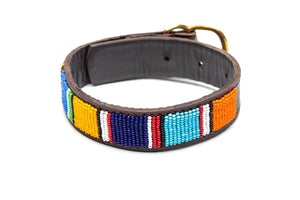 Maasai Beaded Leather Dog Collar - Maasai Chief