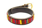 Maasai Beaded Leather Dog Collar - Maasai Chief