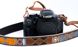 Custom Leather Camera Strap,Beaded Camera Strap,DSLR Strap, Nikon camera,Canon Camera,Personalized Camera Strap,Camera Strap, Gift for him - Maasai Chief