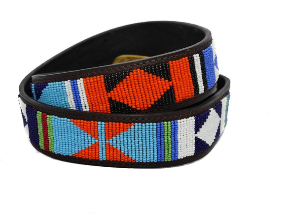 Masai belt, Leather belt, Beaded belt, Handmade belt, Maasai beaded leather belt, African beaded belt, Men belt, Casual belt, Buckle belt, - Maasai Chief