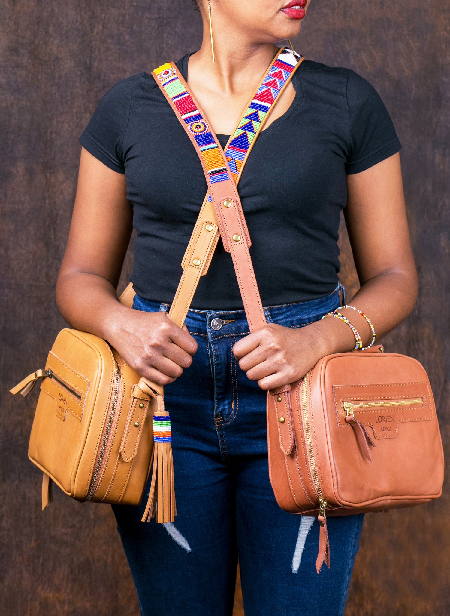 Women Leather Sling Bag – Maasai Chief