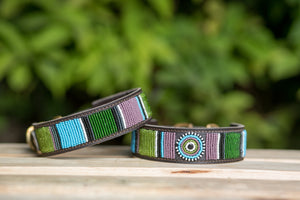 Maasai Beaded Leather Dog Collar - Maasai Chief