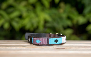 Maasai Beaded Leather Dog Collar - Maasai Chief