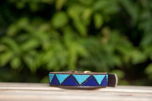 Maasai Beaded Leather Dog Collar - Maasai Chief