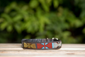 Maasai Beaded Leather Dog Collar - Maasai Chief